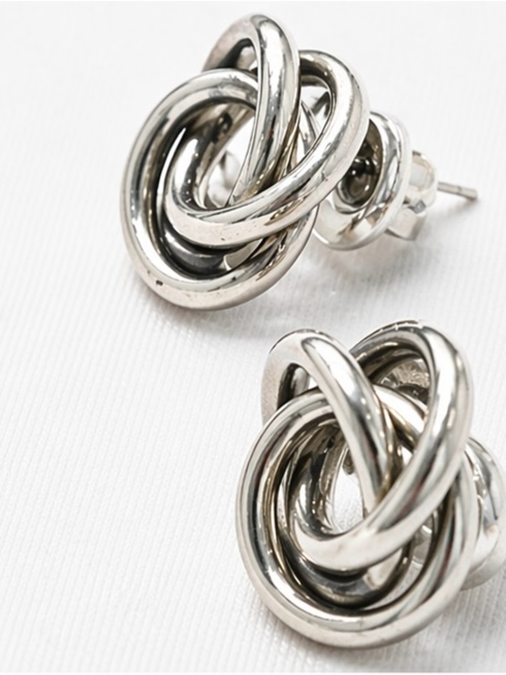 Timeless Sterling Silver Knot Stud Earrings